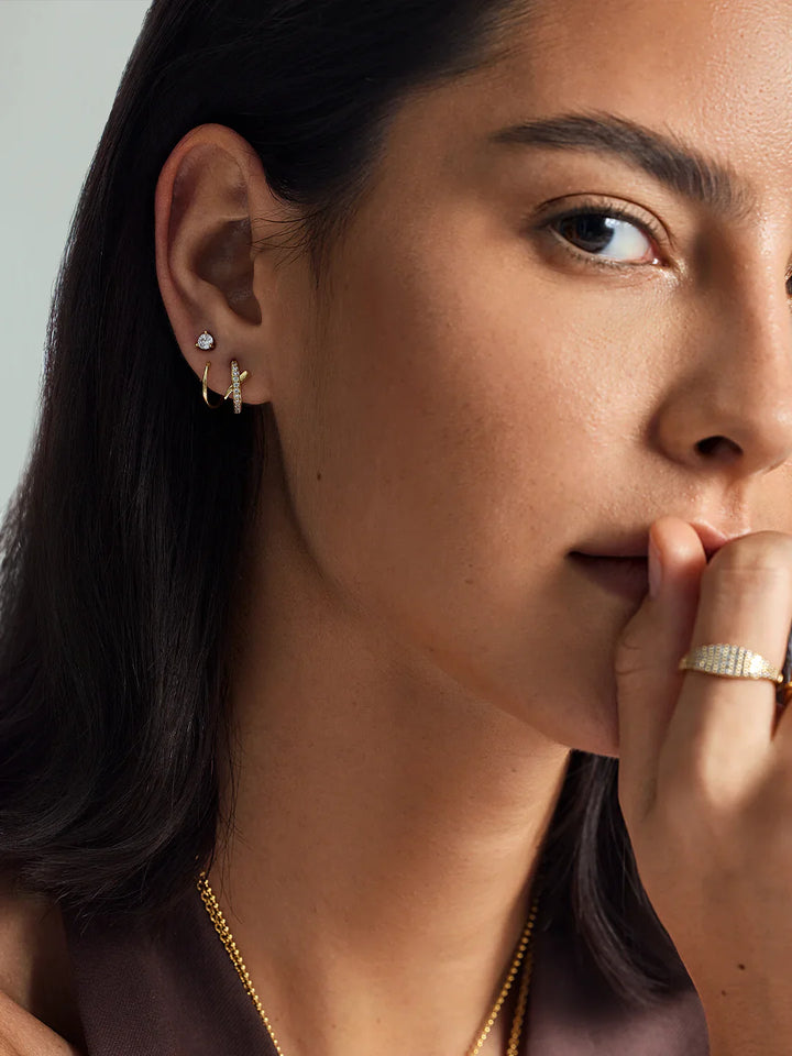 X Cross Double Hoops