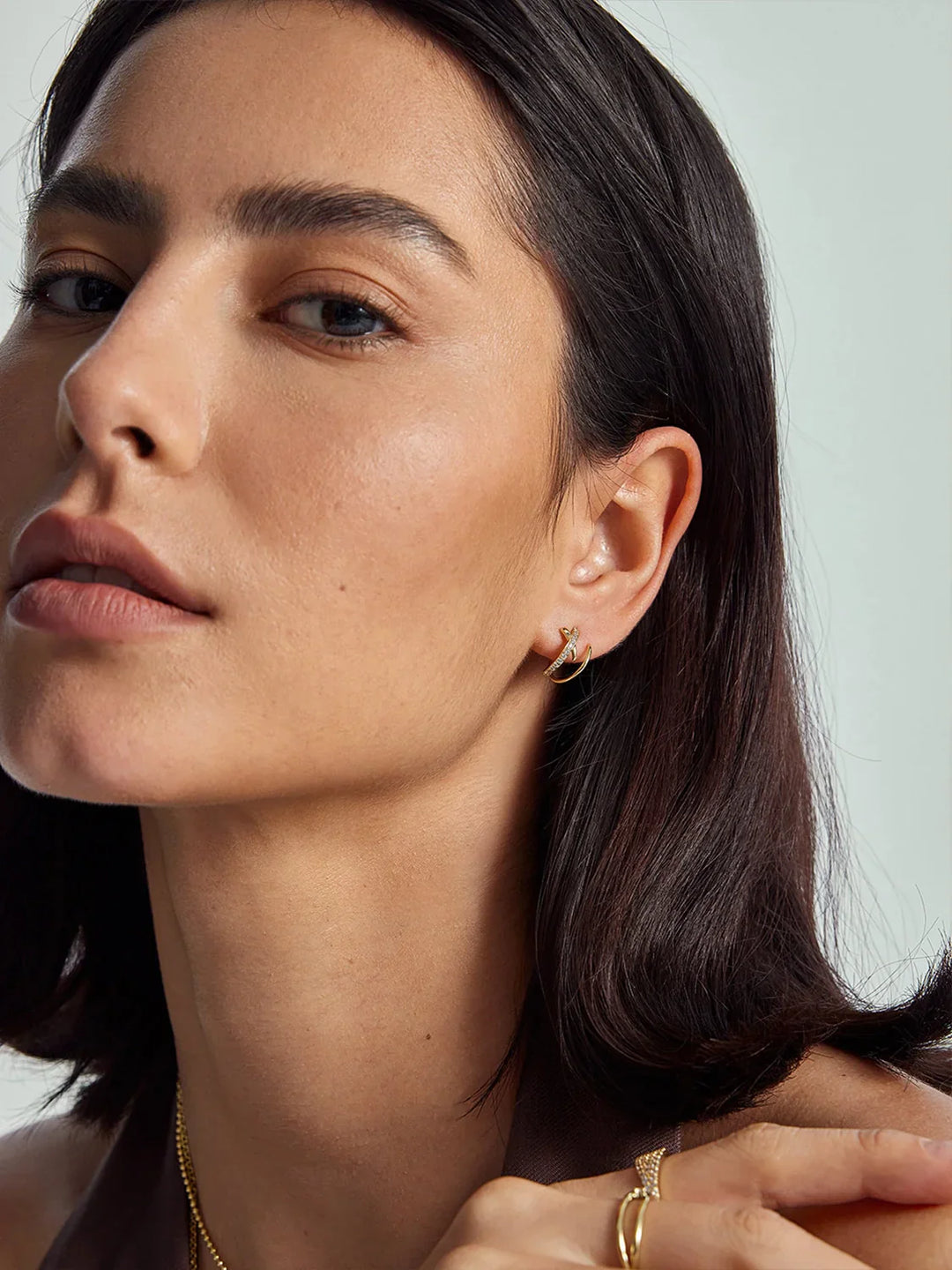 X Cross Double Hoops