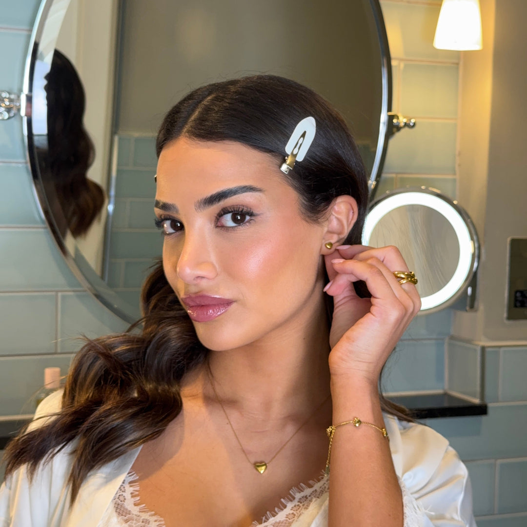 Mini Herz Steckerohrringe - Gold