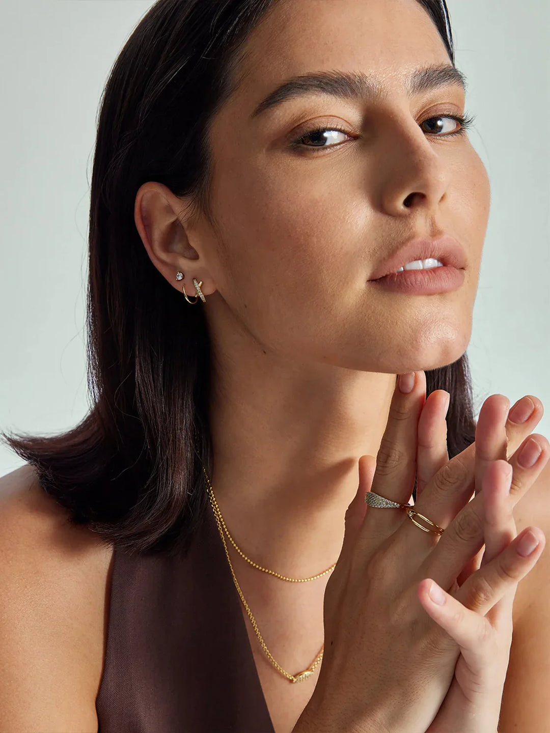 X Cross Double Hoops