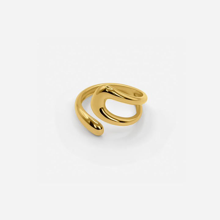 VERSTELLBARER SKULPTURALER RING - GOLD