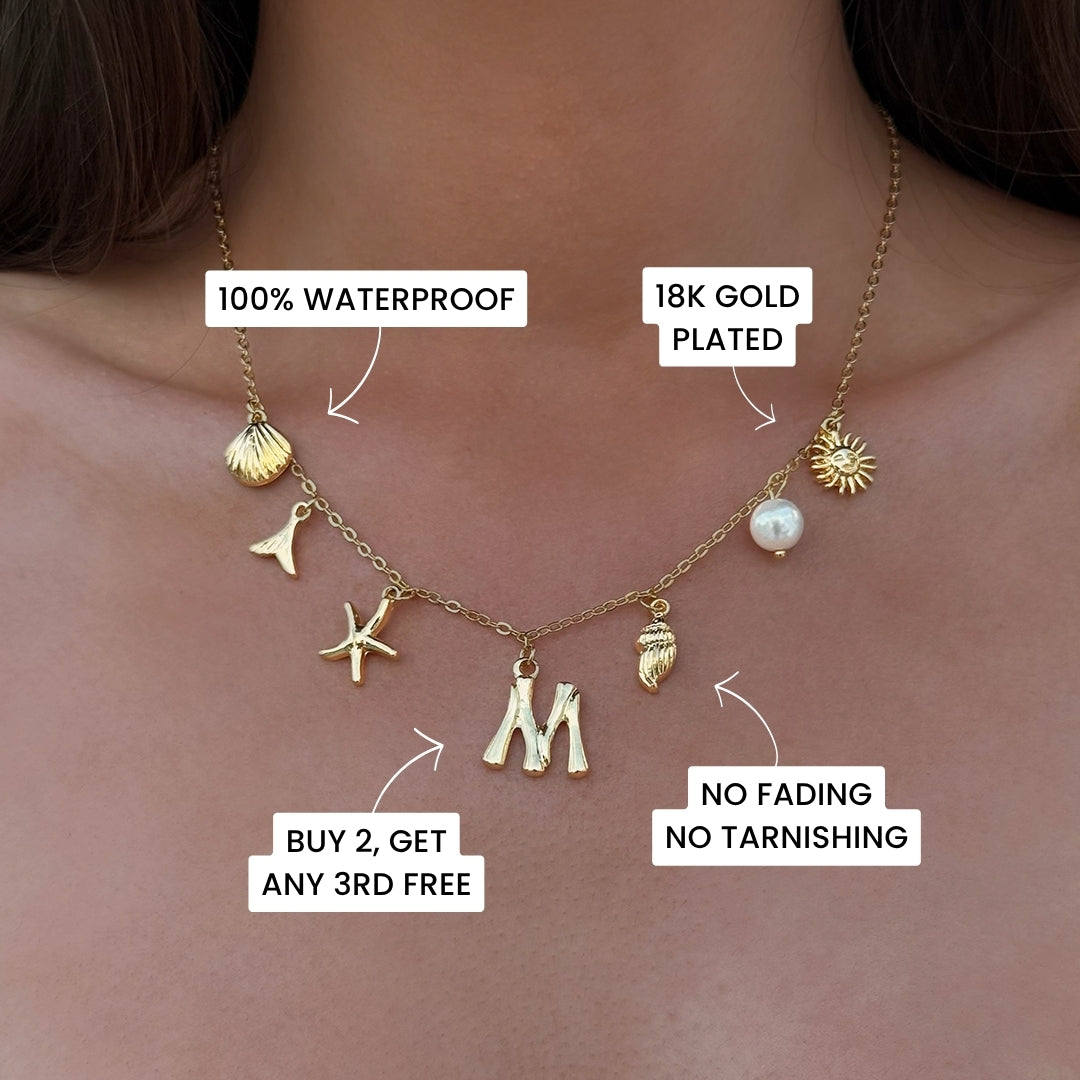 GOLD OZEAN BUCHSTABEN HALSKETTE