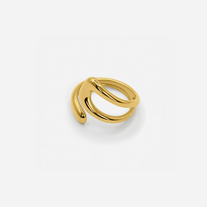 VERSTELLBARER SKULPTURALER RING - GOLD