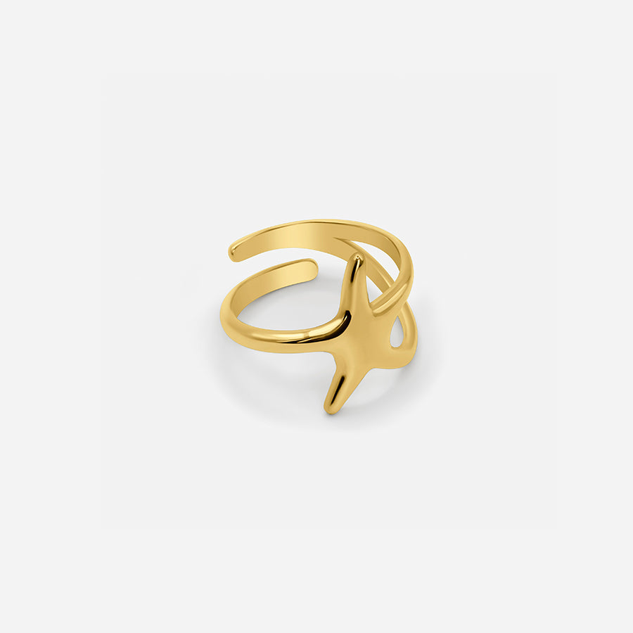 VERSTELLBARER SEE-STERN-RING - GOLD