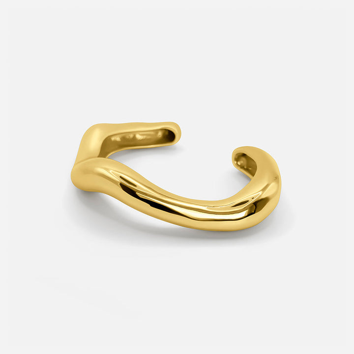 SKULPTURALES OFFENES ARMBAND - GOLD