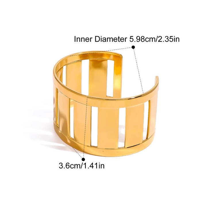 Goldener gehämmerter Luxus-Manschettenknopf