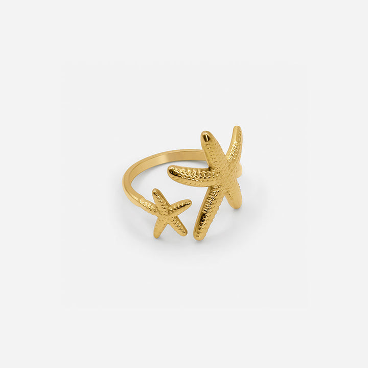 VERSTELLBARER SEESTERN OFFENER RING - GOLD