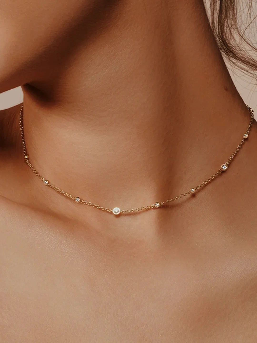 Polaris Moissanit Station Halskette