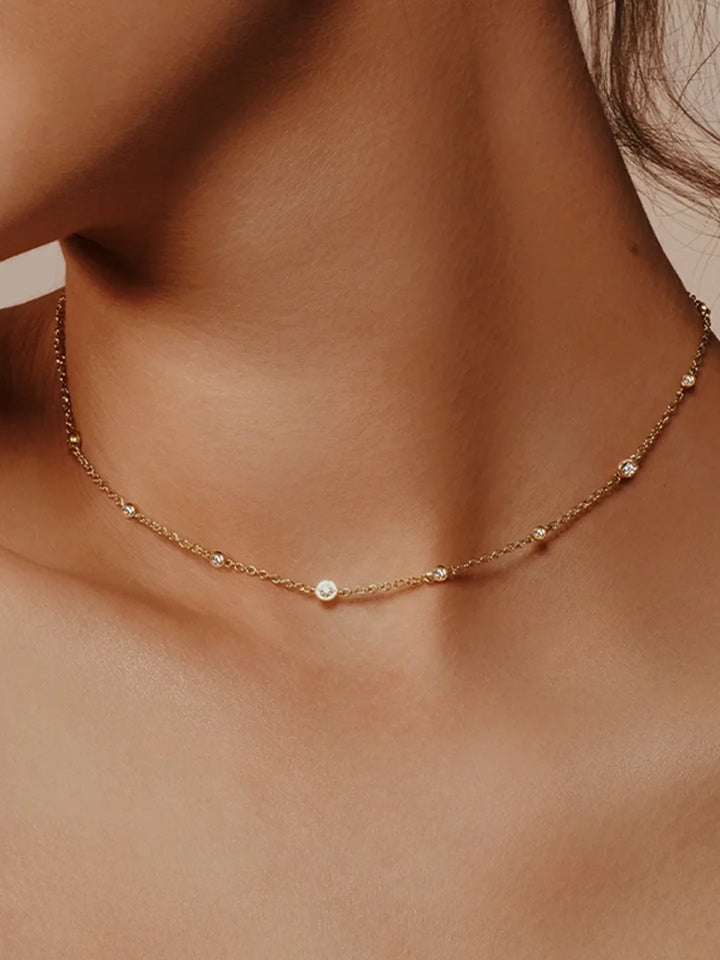 Polaris Moissanit Station Halskette