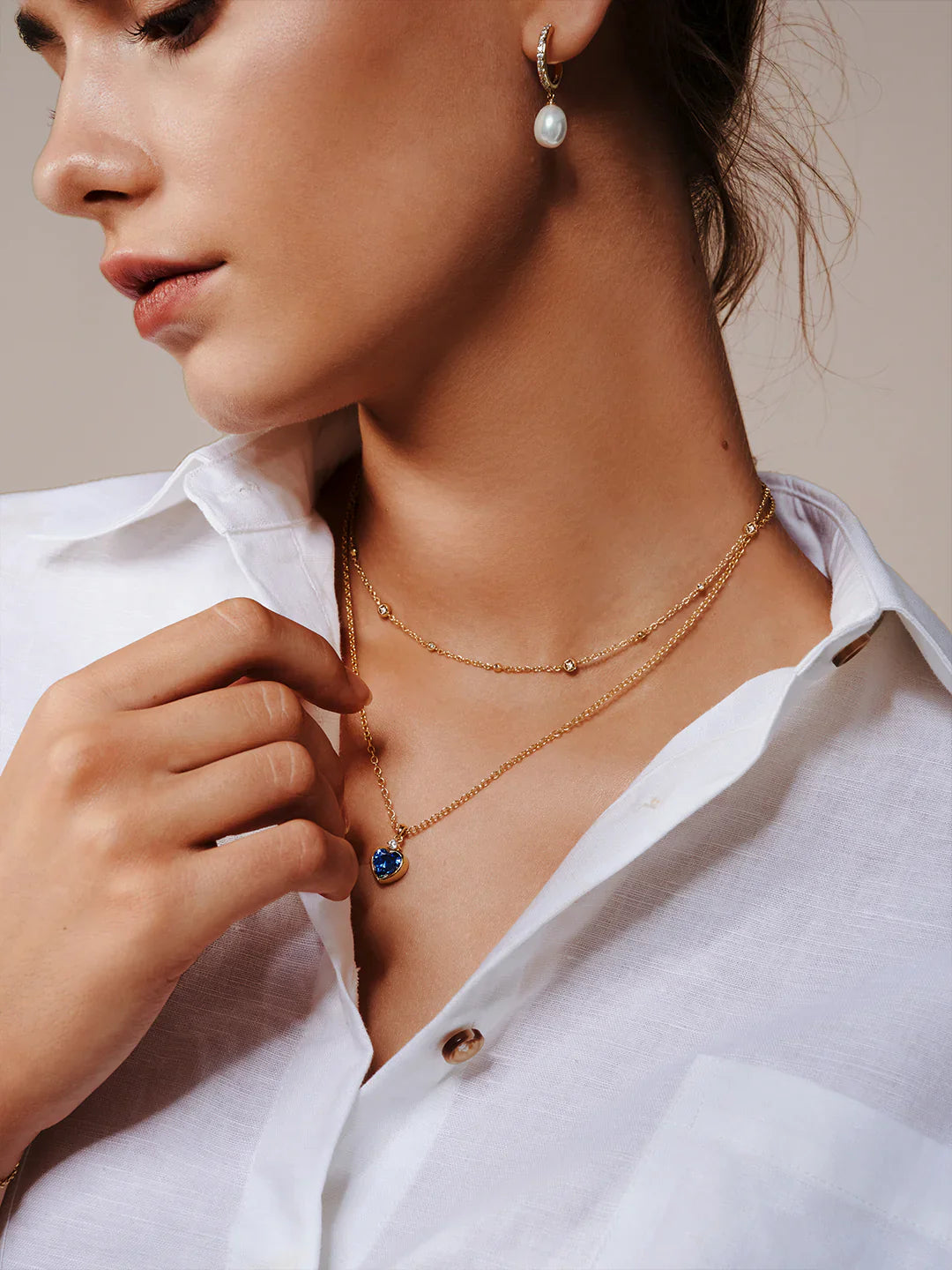 Polaris Moissanit Station Halskette