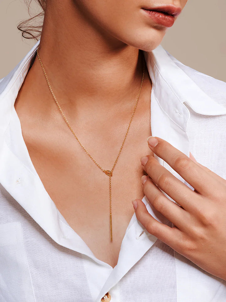 Chandelier Pave Lariat Halskette