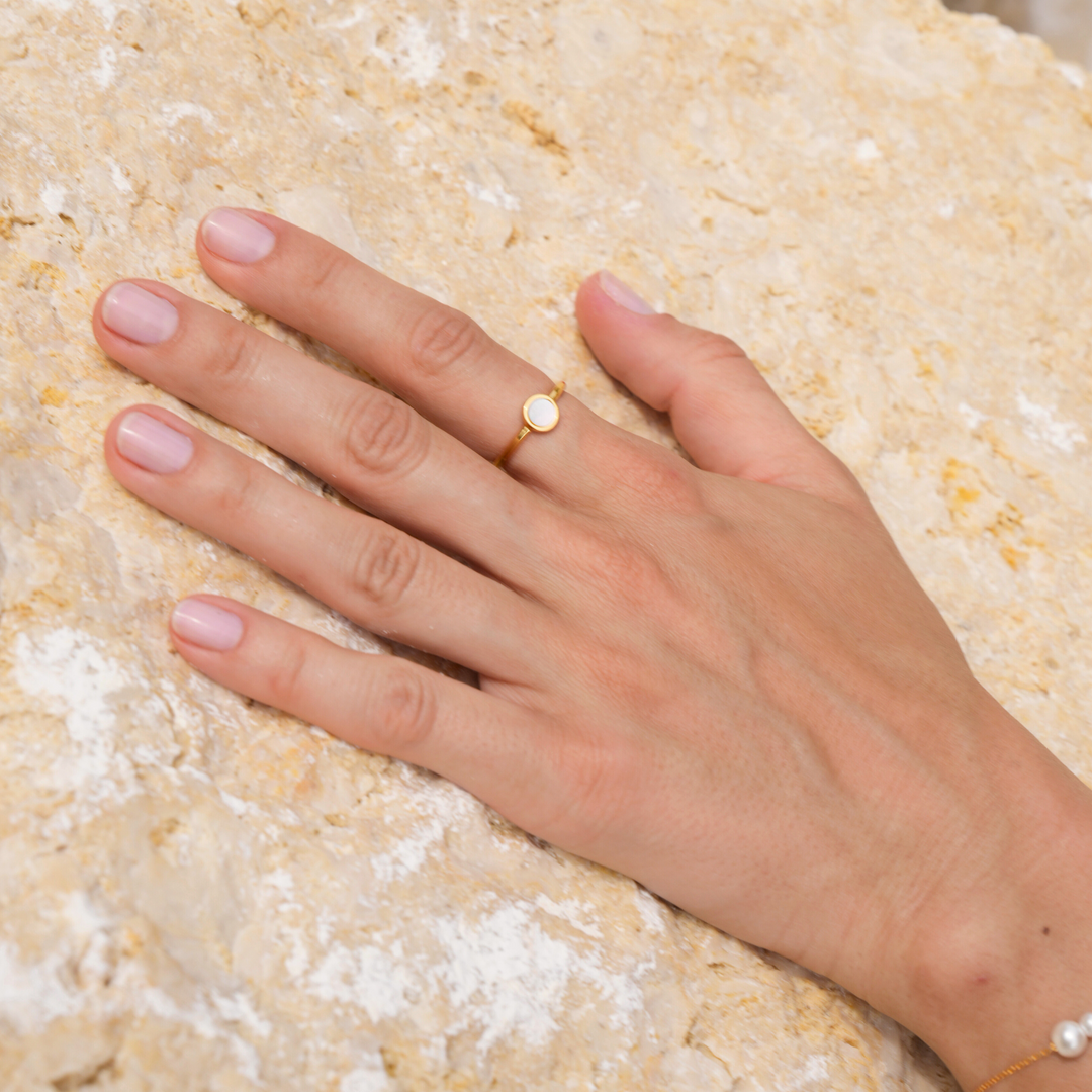 Mondschein Edelstein Ring