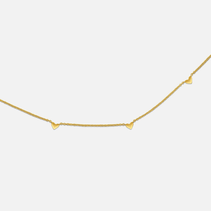 Feines Herz Charm Armband - Gold