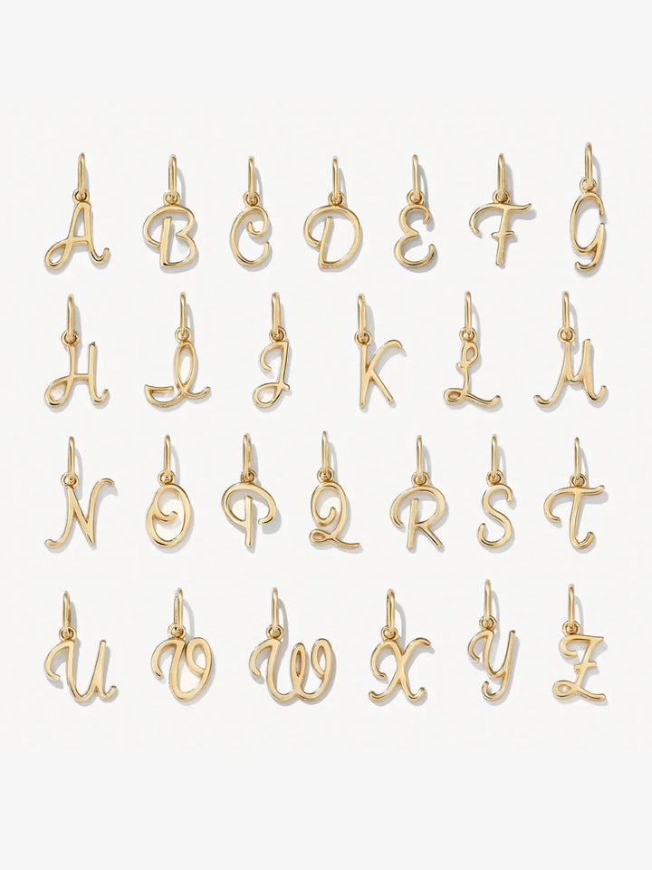 Kursive Buchstaben-Anhänger