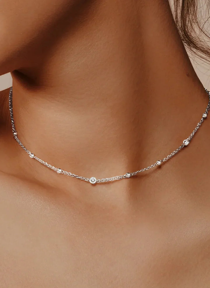 Polaris Moissanit Station Halskette