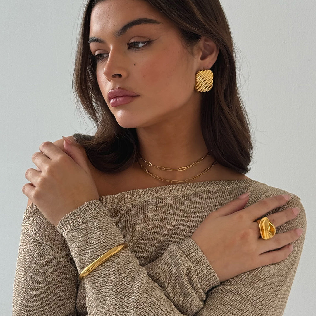 REKTANGULARER GOLD ARMBAND