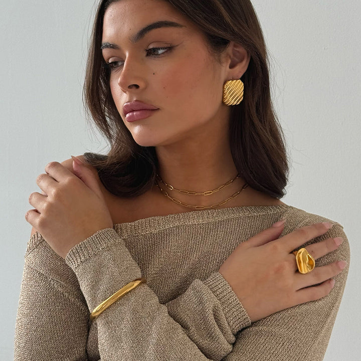 REKTANGULARER GOLD ARMBAND