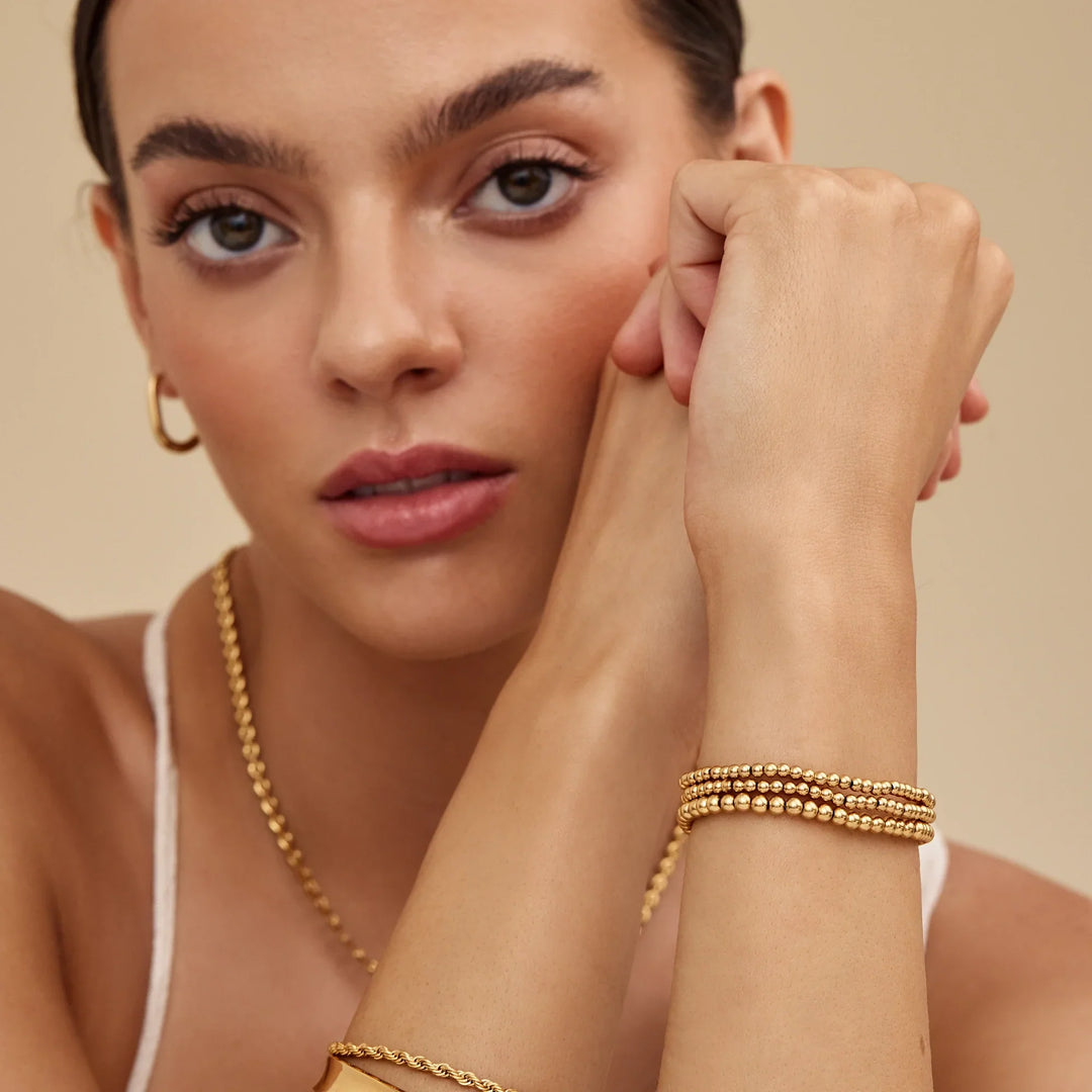433 Goldperlen-Armband-Set