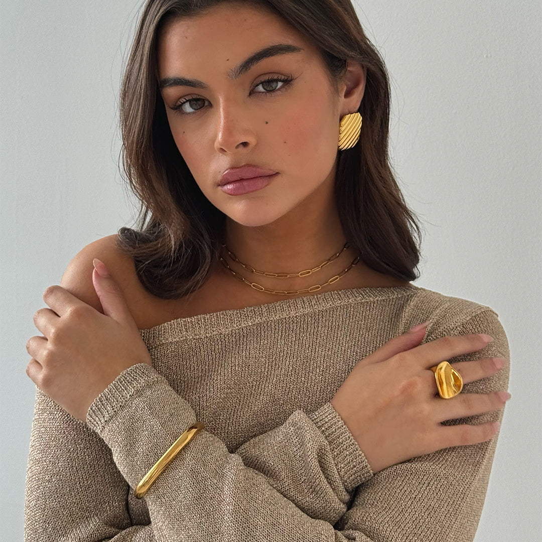 REKTANGULARER GOLD ARMBAND