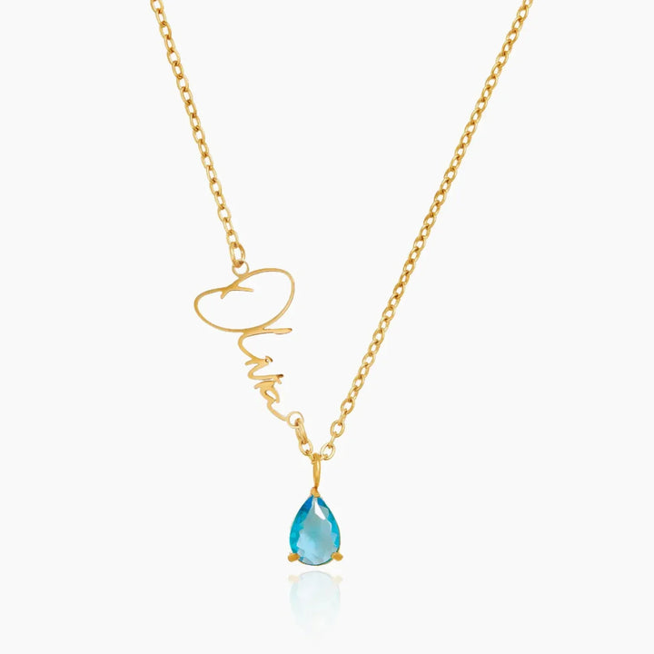 Namens- und Geburtsstein-Halskette