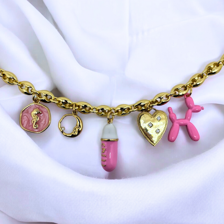 Rosa Whinsy Halskette (Handgemacht & Limitierte Auflage)