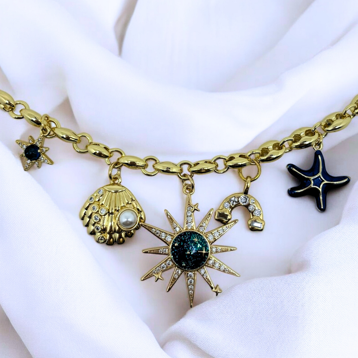 Kosmisches Gezeiten-Halsband (Handgefertigt & Limitierte Auflage)