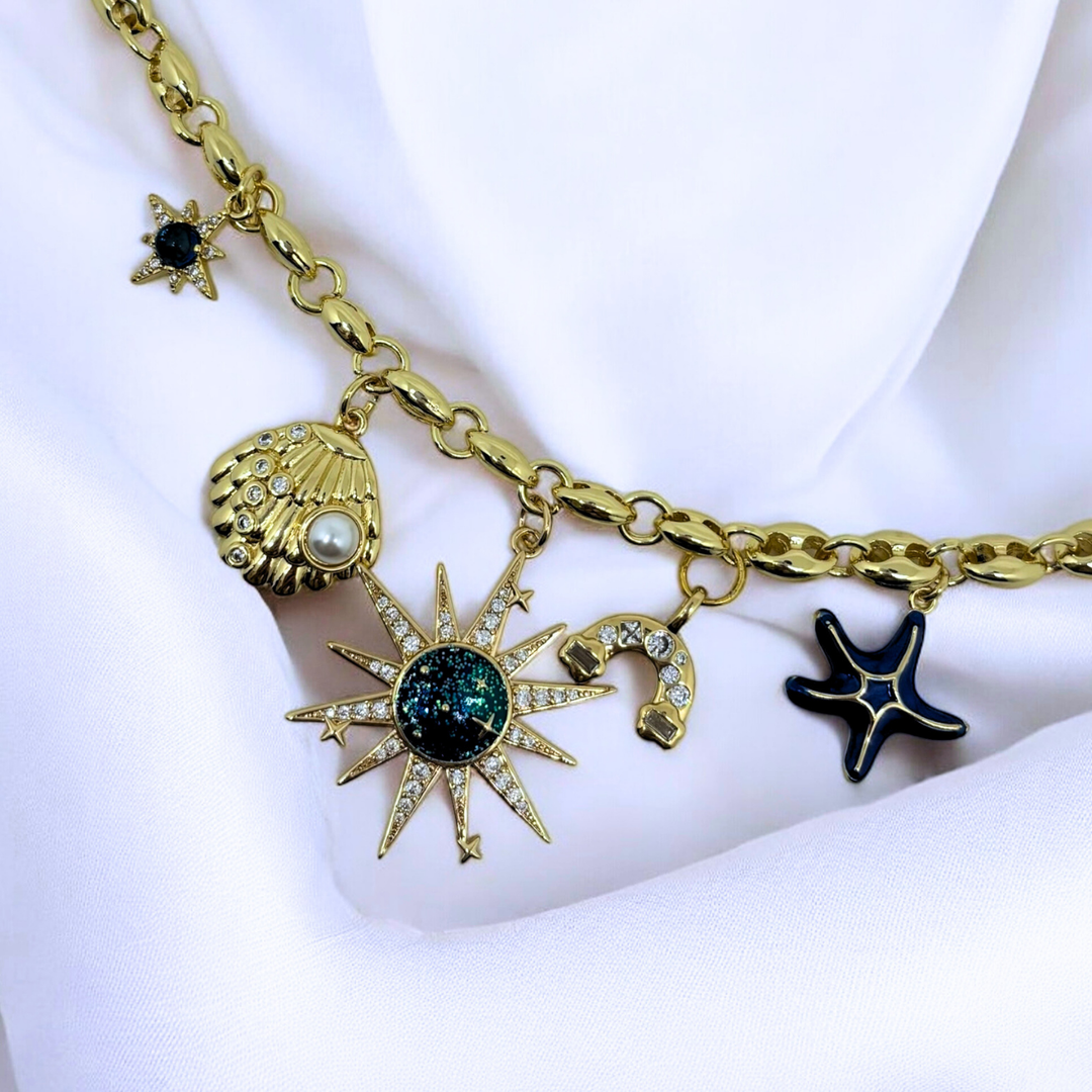 Kosmisches Gezeiten-Halsband (Handgefertigt & Limitierte Auflage)