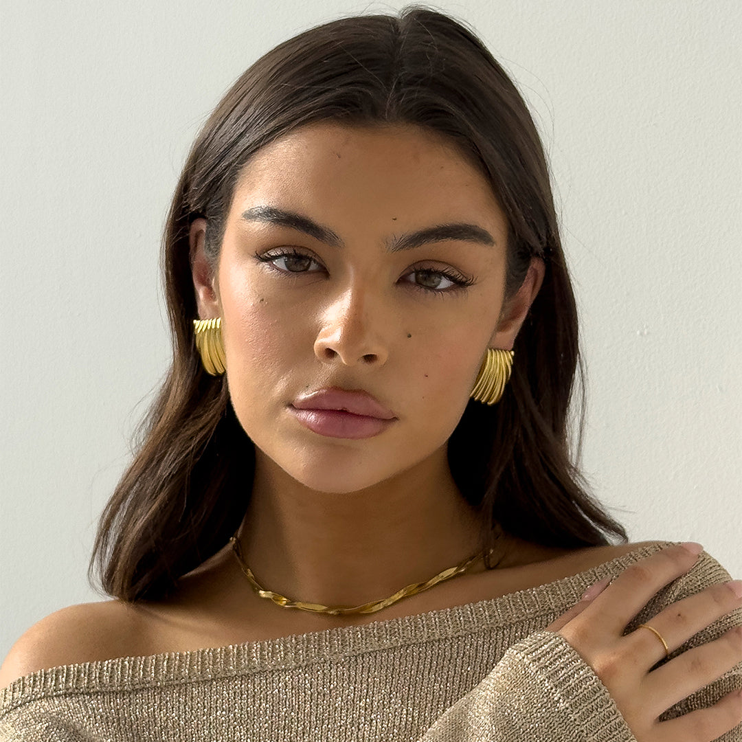 RIPPLE OHRSCHMUCK GOLD