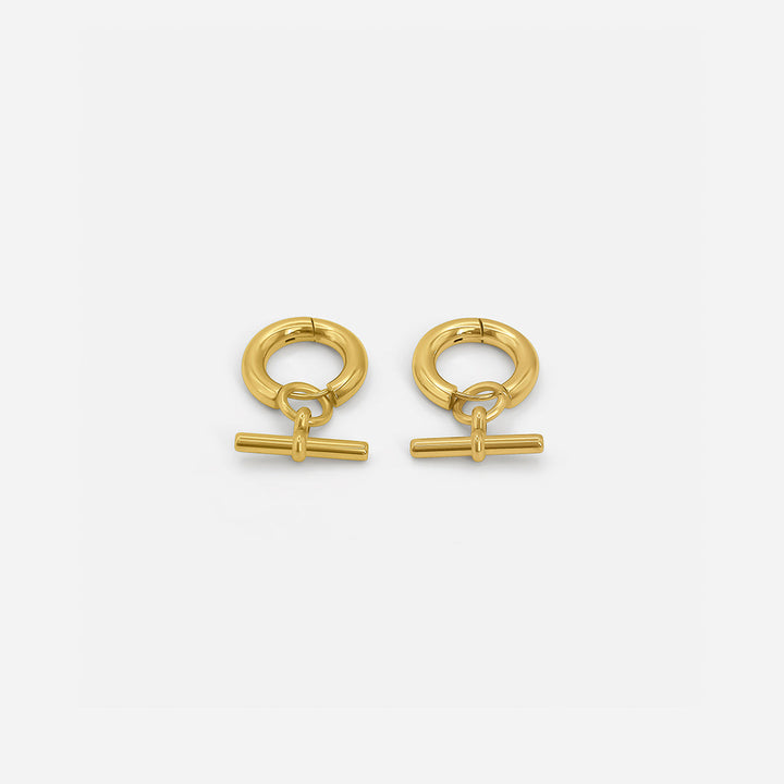 T-BAR HOOPS GOLD
