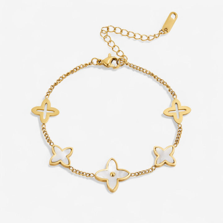 Weißes Blütenblatt-Armband