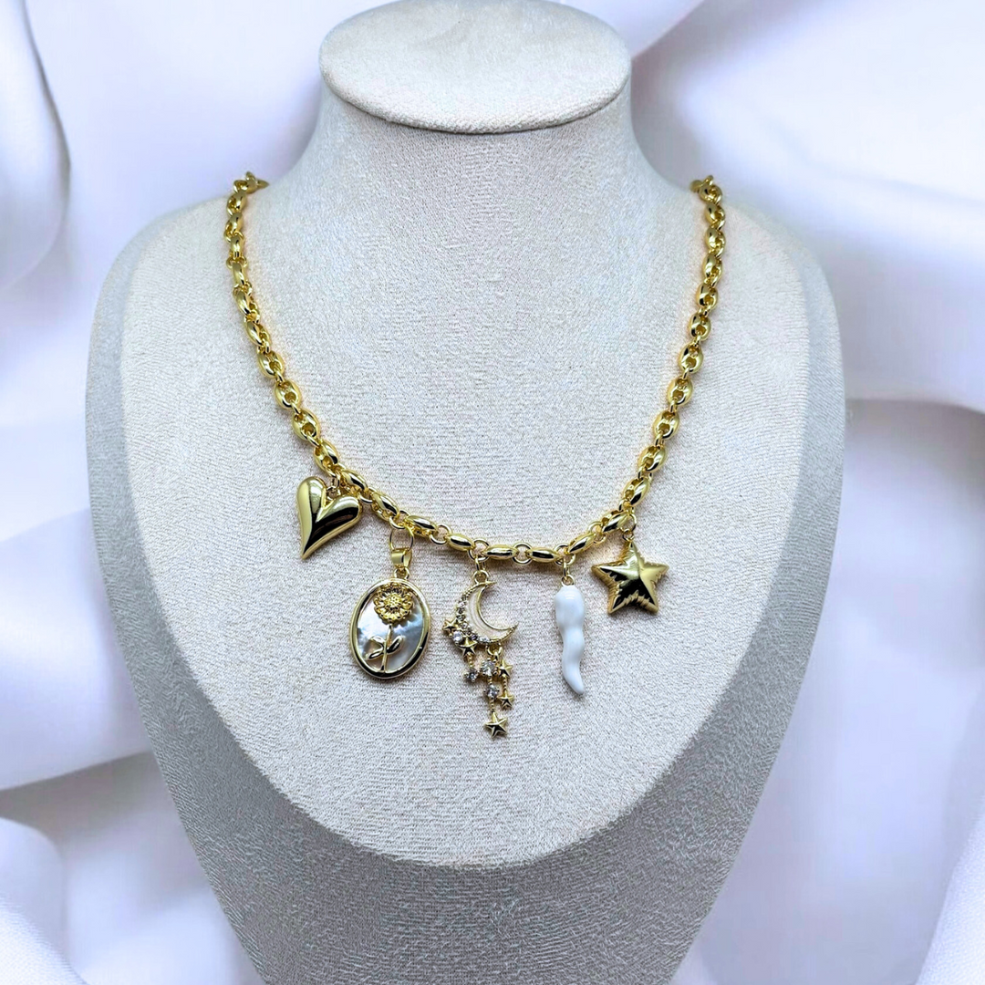 Kosmisches Blüten-Halsband (Handgefertigt & Limitierte Auflage)