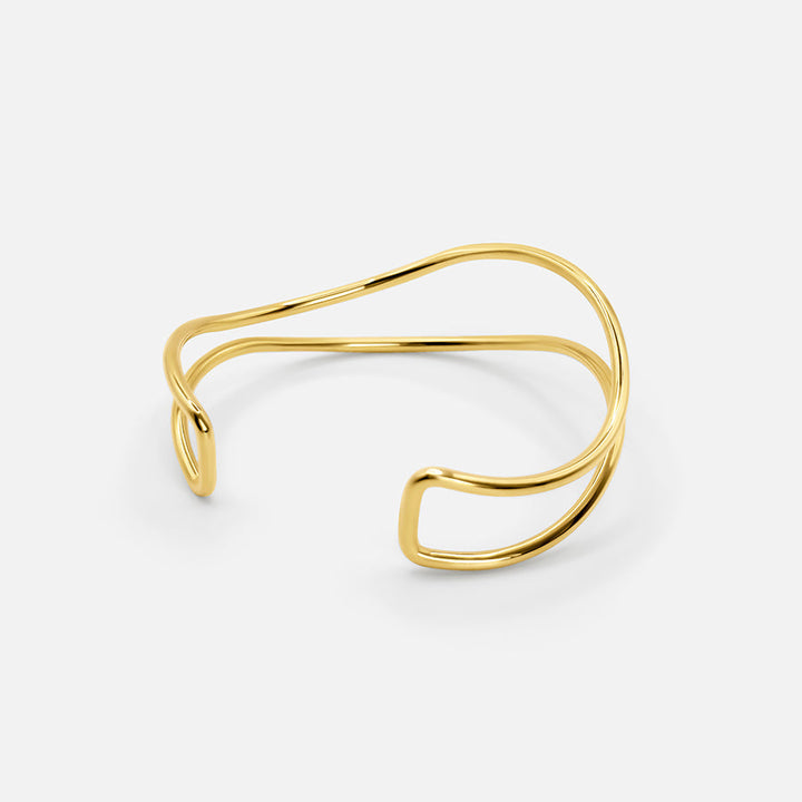 18K GOLD VERSTELLBARES WELLENARMBAND