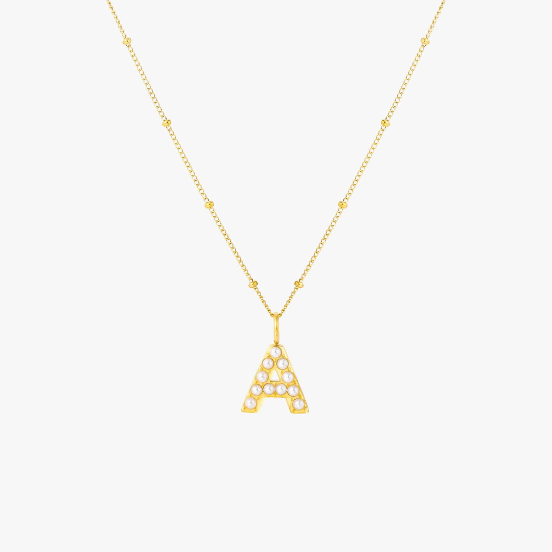 Perlen-Initialen-Halskette