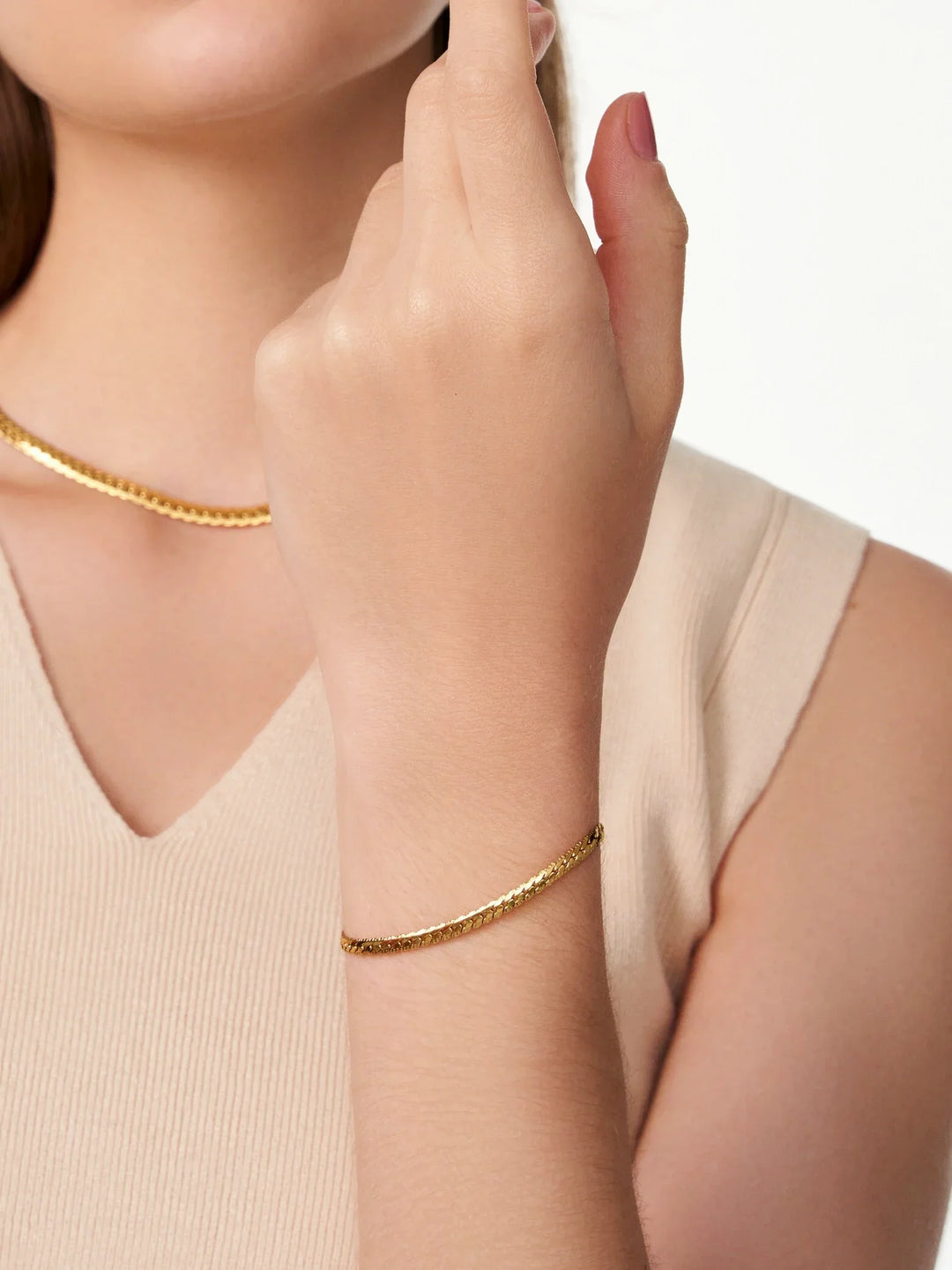 Unisex Fischgrätenkette Armband