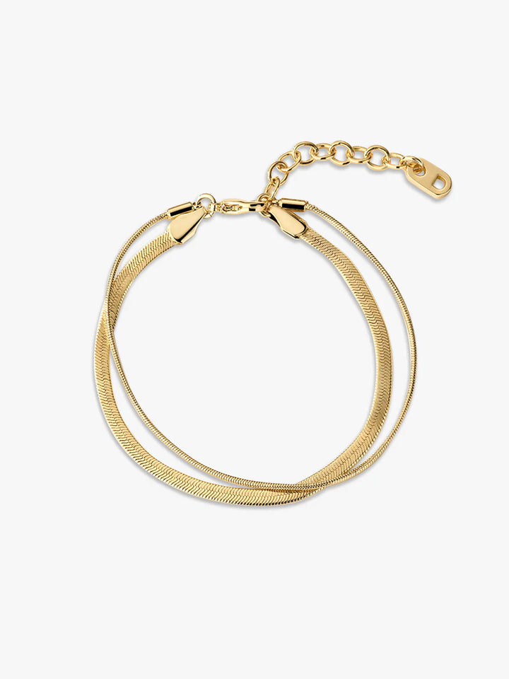 Schlangenketten-Schichtarmbänder