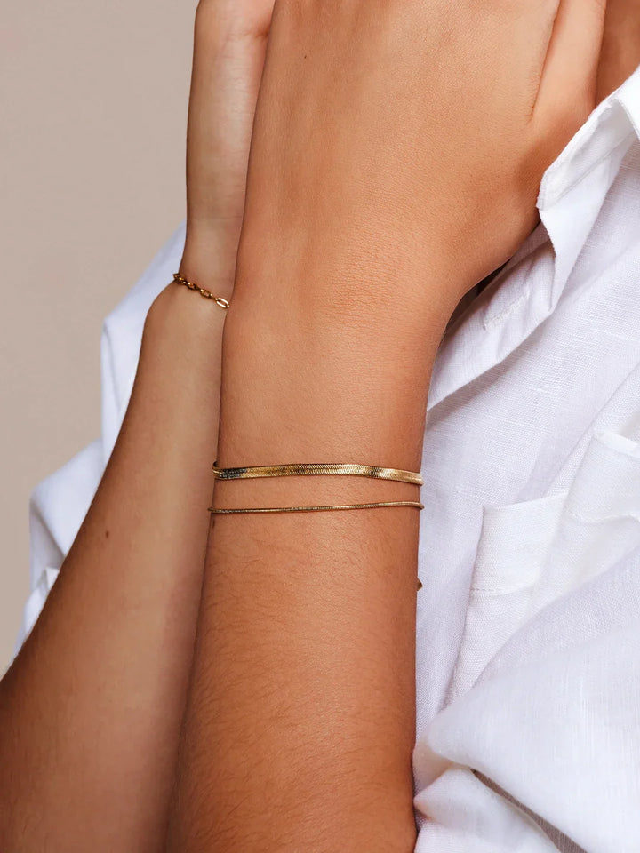 Schlangenketten-Schichtarmbänder