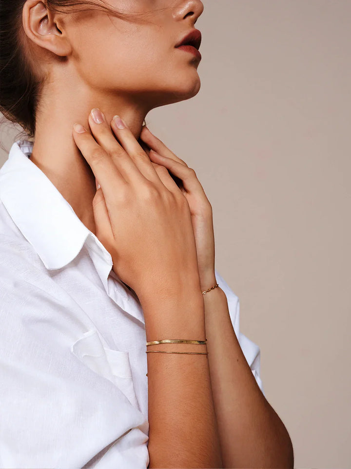 Schlangenketten-Schichtarmbänder