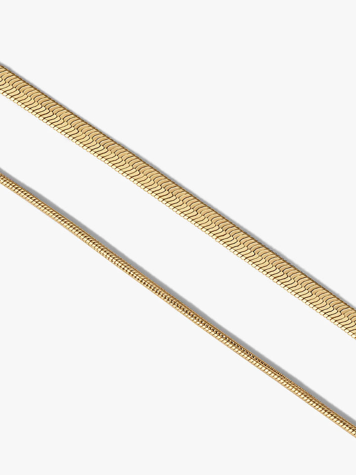 Schlangenketten-Schichtarmbänder