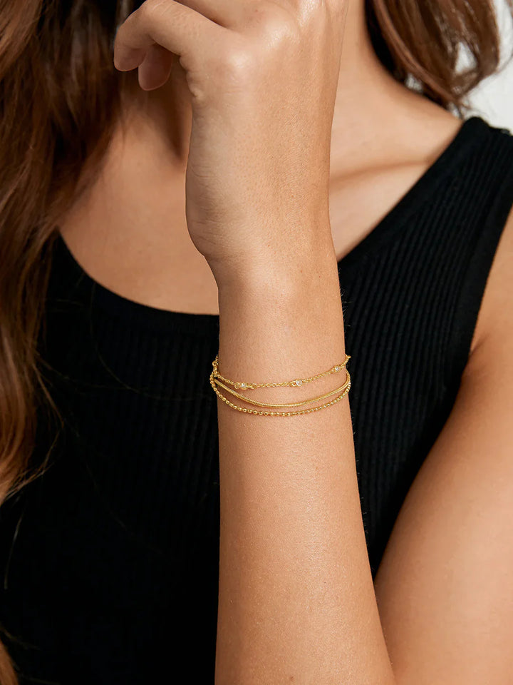 Kristallperlen Schichtenarmband