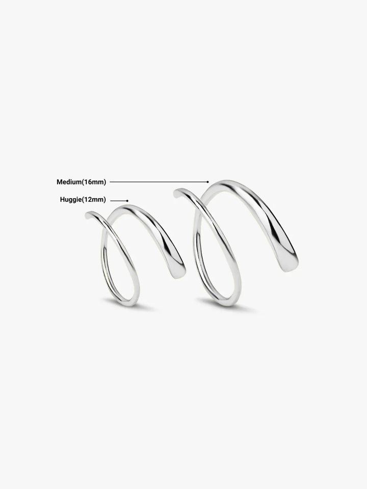 Goldene Doppel-Ohrringe