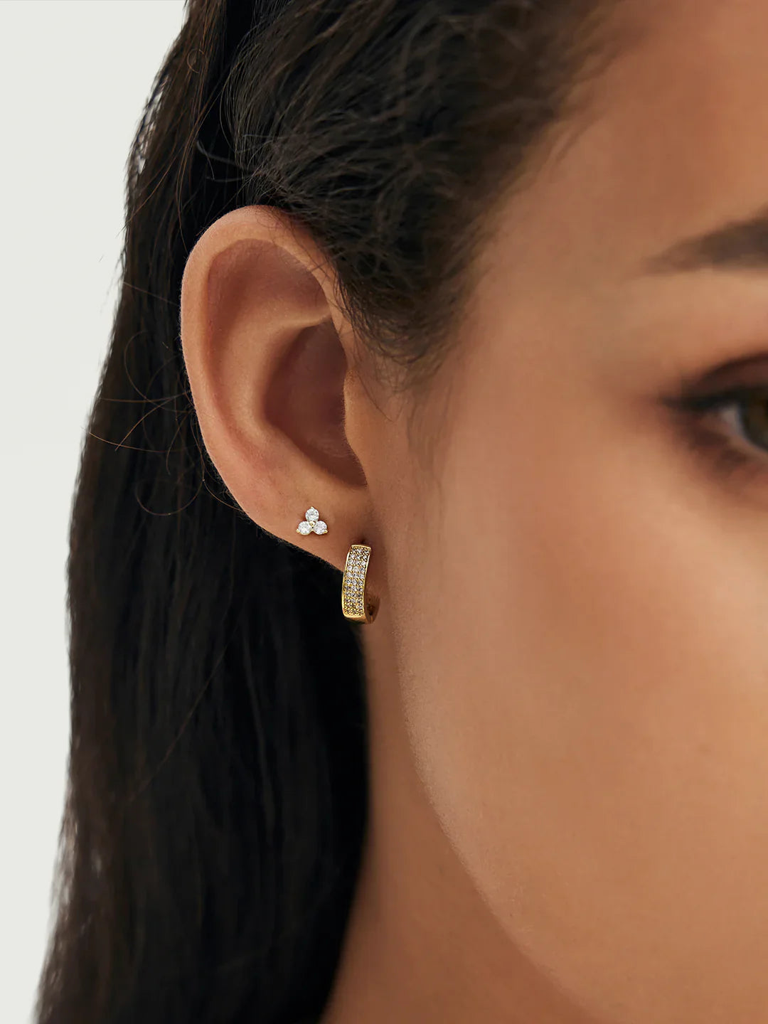 Trio Saphir-Ohrstecker