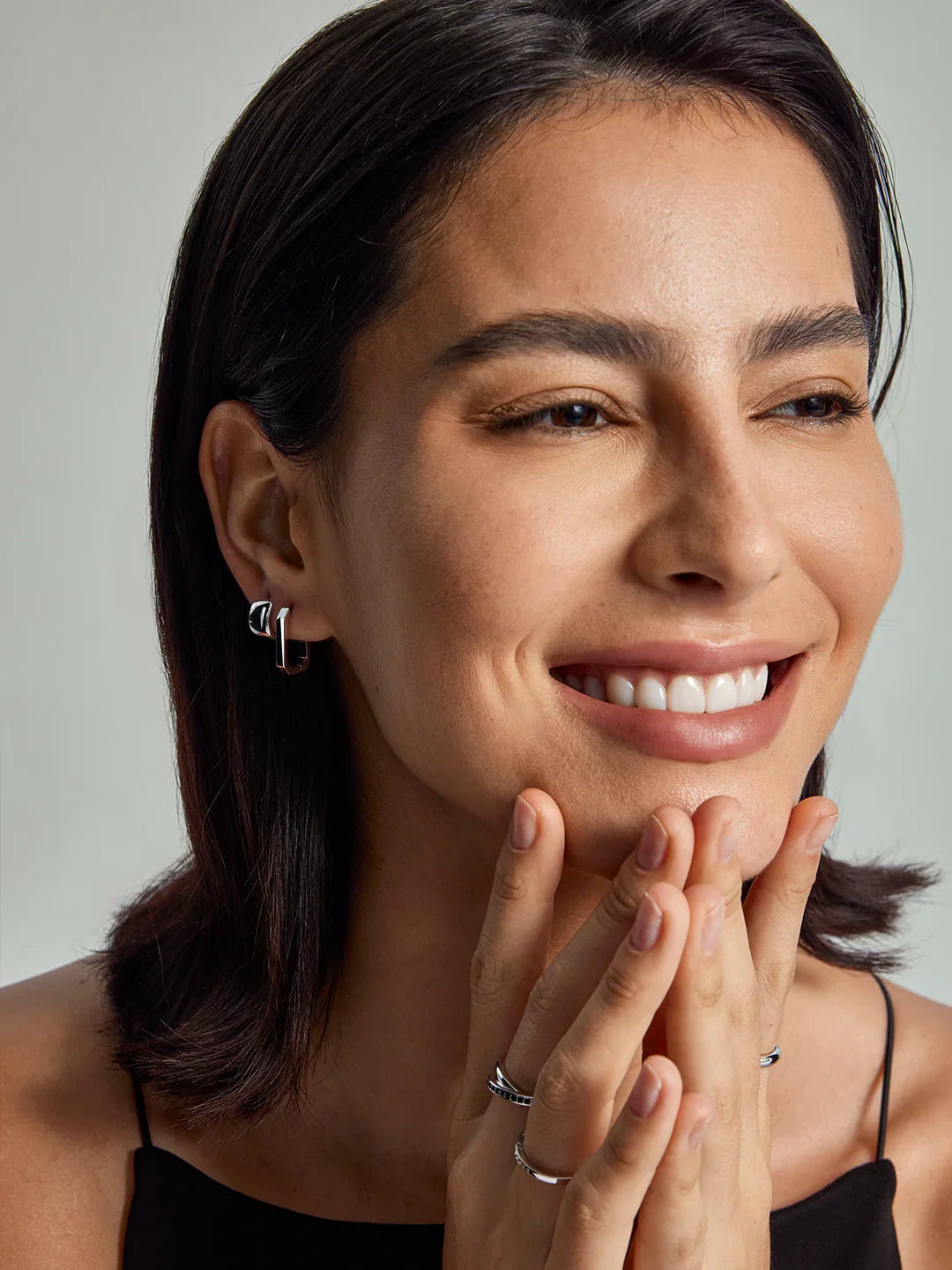 Abgerundete Quadratische Creolen