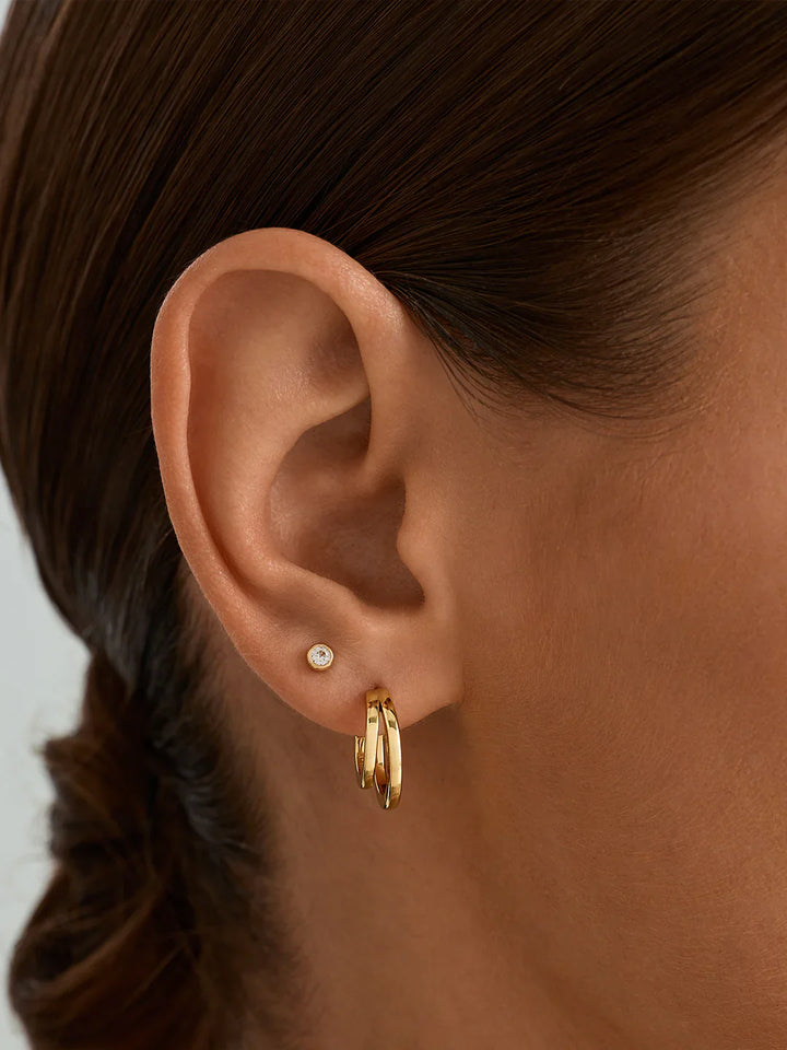 Doppelte Röhrenohrringe