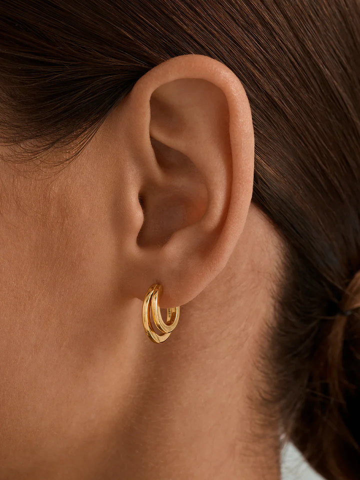 Doppelte Röhrenohrringe