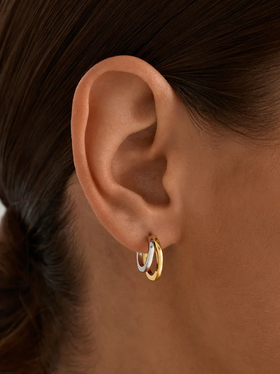 Gemischte Doppelröhren-Ohrringe