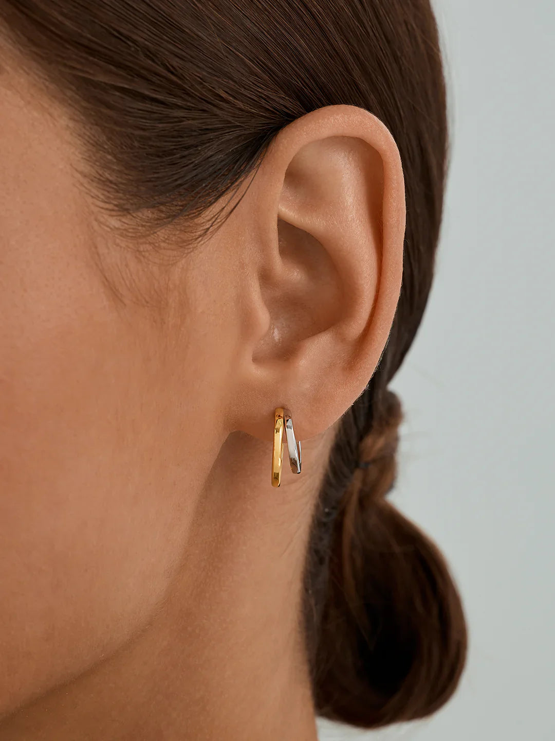 Gemischte Doppelröhren-Ohrringe