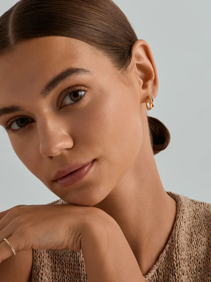 Gemischte Doppelröhren-Ohrringe