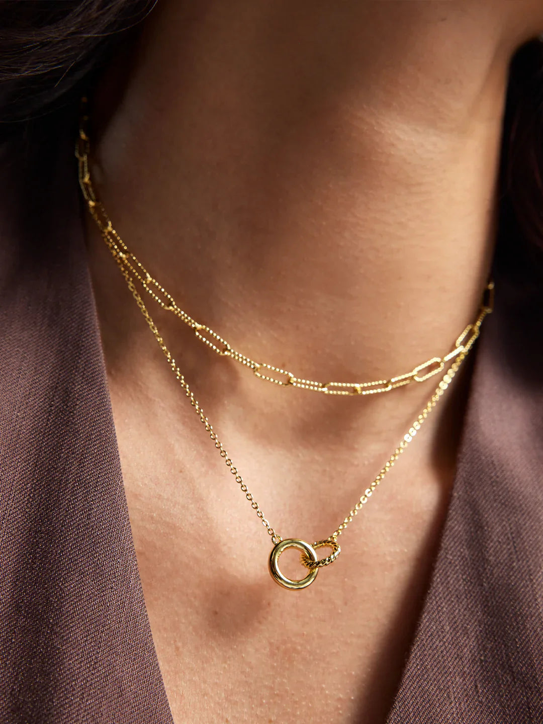 Verschlungene Kreis Halskette