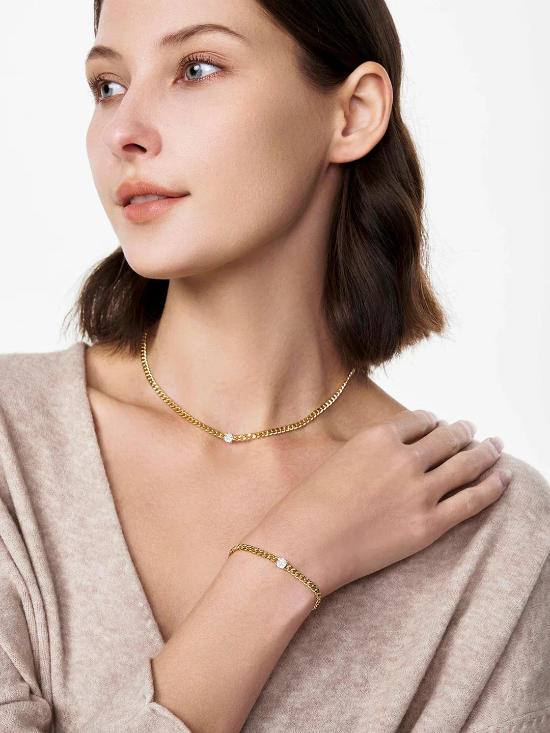 Kristall Bold Kettenhalskette