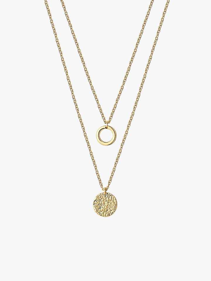 Texturierte Disko-Layer-Halsketten